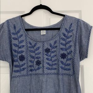 Abrazo style blue embroidered dress